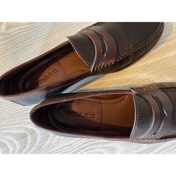 H.S. Trask Men’s Classic Leather Slip-on Penny Loafers Size‎ 9.5 Brown Worn Once - Picture 2 of 8